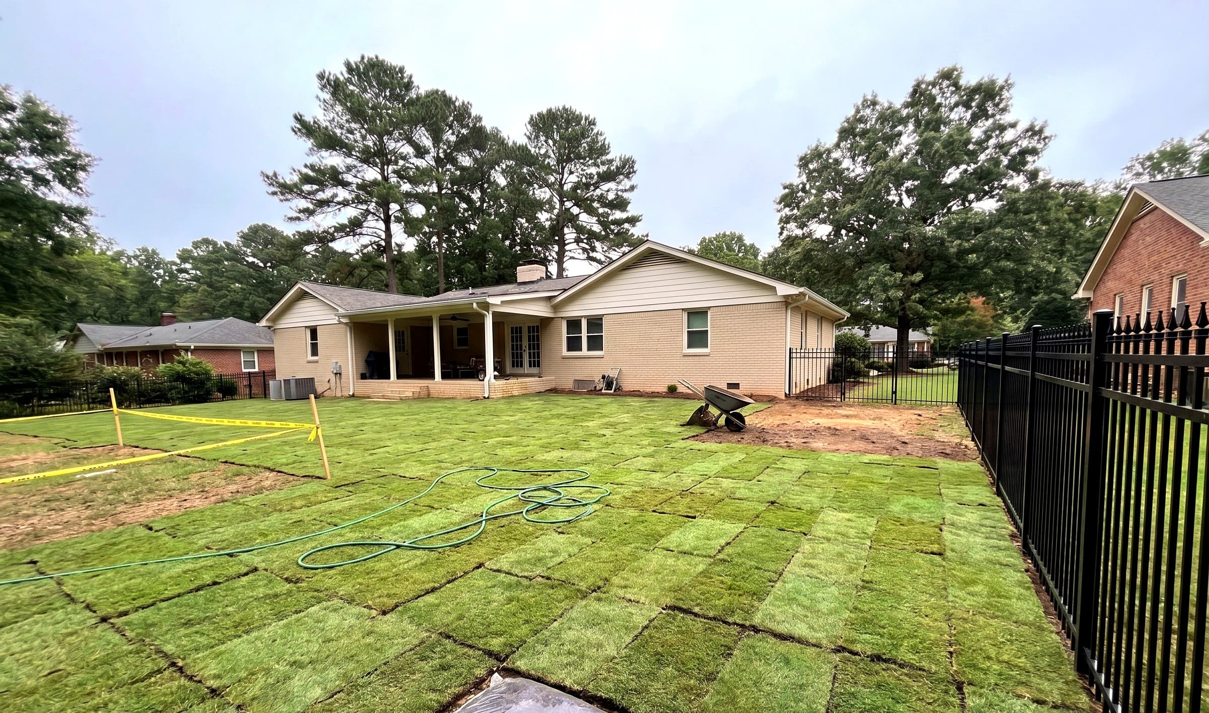 Sod installation in Milton, GA