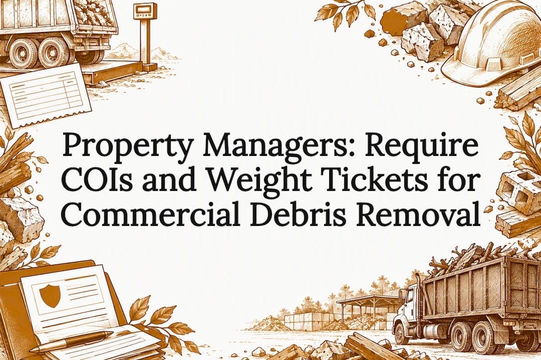 Property Managers: Require COIs and Weight Tickets for Commercial Debris Removal