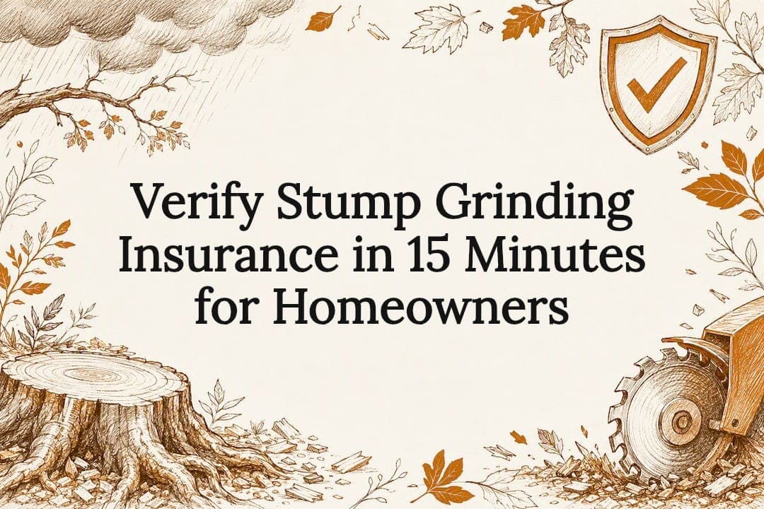 Verify Stump Grinding Insurance in 15 Minutes for Homeowners